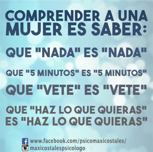 comprender a una mujer